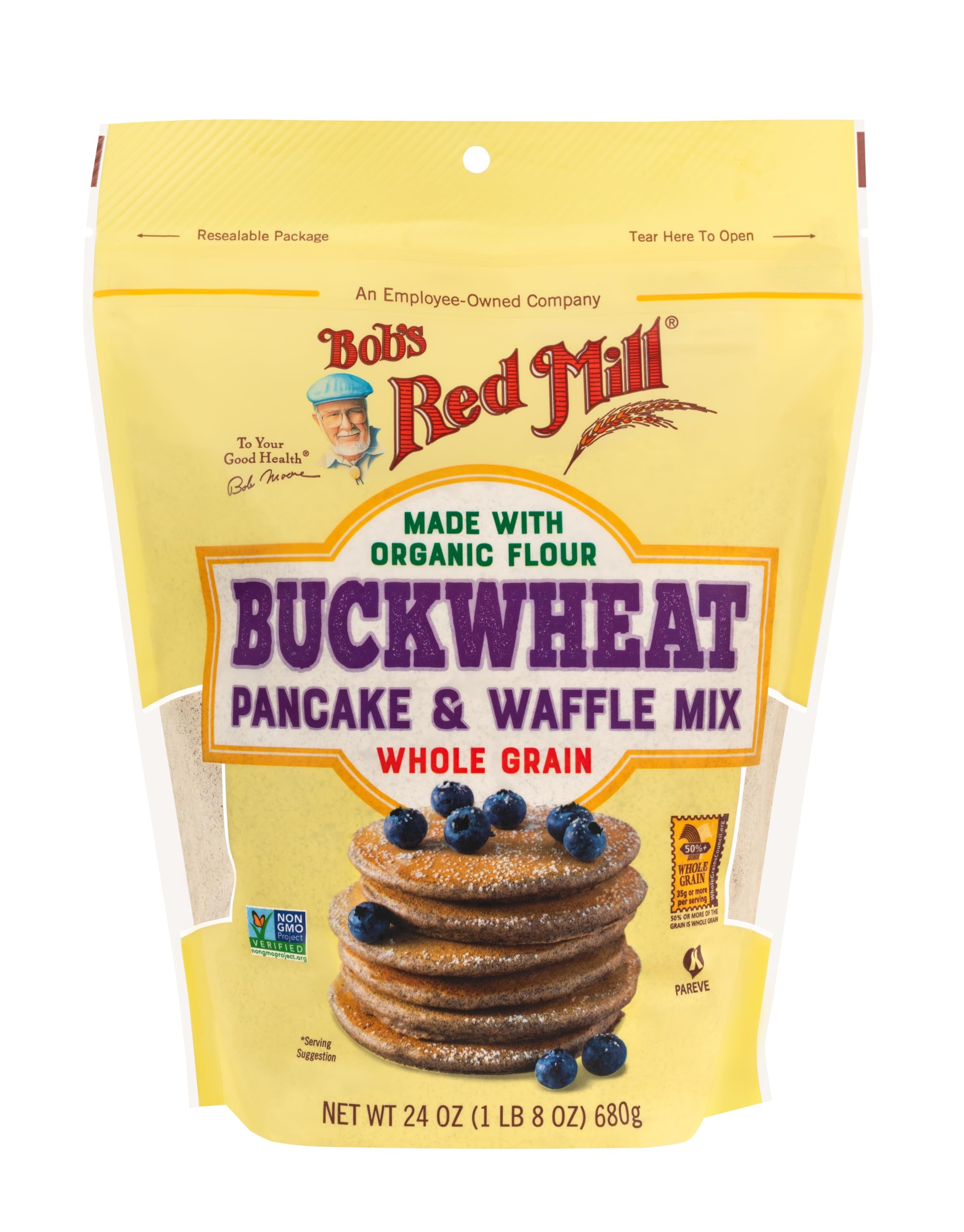 Product image of Bob's Red Mill Buckwheat Pancake and Waffle Mix High Fiber Kosher 24 oz 24 oz